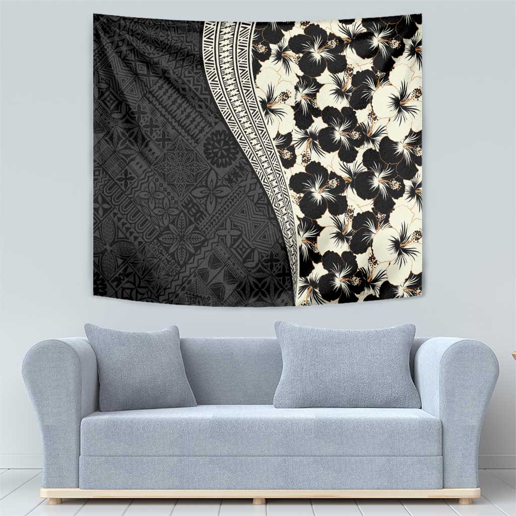 Bula Hibiscus Festival Tapestry Tapa Pattern Half Style LT03 - Polynesian Pride