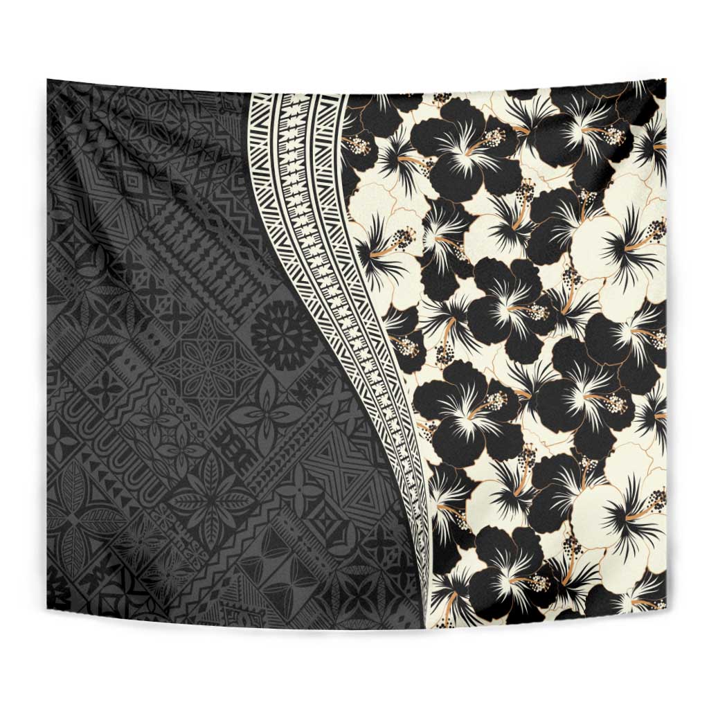 Bula Hibiscus Festival Tapestry Tapa Pattern Half Style LT03 - Polynesian Pride