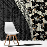 Bula Hibiscus Festival Window Curtain Tapa Pattern Half Style LT03 - Polynesian Pride
