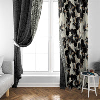 Bula Hibiscus Festival Window Curtain Tapa Pattern Half Style LT03 - Polynesian Pride