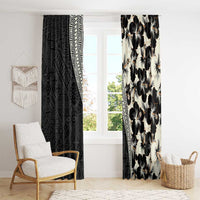 Bula Hibiscus Festival Window Curtain Tapa Pattern Half Style LT03 - Polynesian Pride