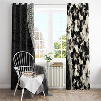 Bula Hibiscus Festival Window Curtain Tapa Pattern Half Style LT03 - Polynesian Pride