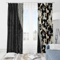Bula Hibiscus Festival Window Curtain Tapa Pattern Half Style LT03 - Polynesian Pride