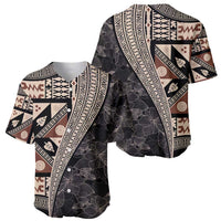 Bula Hibiscus Festival Baseball Jersey Fijian Masi Pattern Half Style LT03 - Polynesian Pride