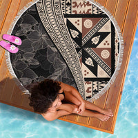 Bula Hibiscus Festival Beach Blanket Fijian Masi Pattern Half Style LT03 - Polynesian Pride