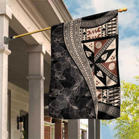 Bula Hibiscus Festival Garden Flag Fijian Masi Pattern Half Style LT03 House Flag Beige - Polynesian Pride