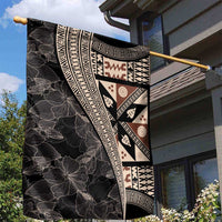 Bula Hibiscus Festival Garden Flag Fijian Masi Pattern Half Style LT03 - Polynesian Pride