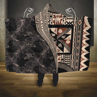 Bula Hibiscus Festival Hooded Blanket Fijian Masi Pattern Half Style LT03 - Polynesian Pride