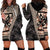 Bula Hibiscus Festival Hoodie Dress Fijian Masi Pattern Half Style