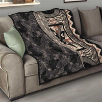 Bula Hibiscus Festival Quilt Fijian Masi Pattern Half Style LT03 - Polynesian Pride