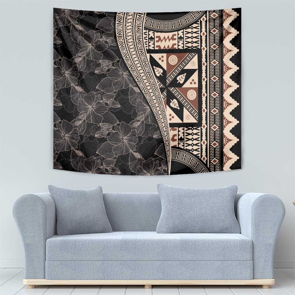 Bula Hibiscus Festival Tapestry Fijian Masi Pattern Half Style LT03 - Polynesian Pride