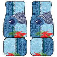 Fiji Day Car Mats Tapa Pattern and Hibiscus Flower LT03 - Polynesian Pride
