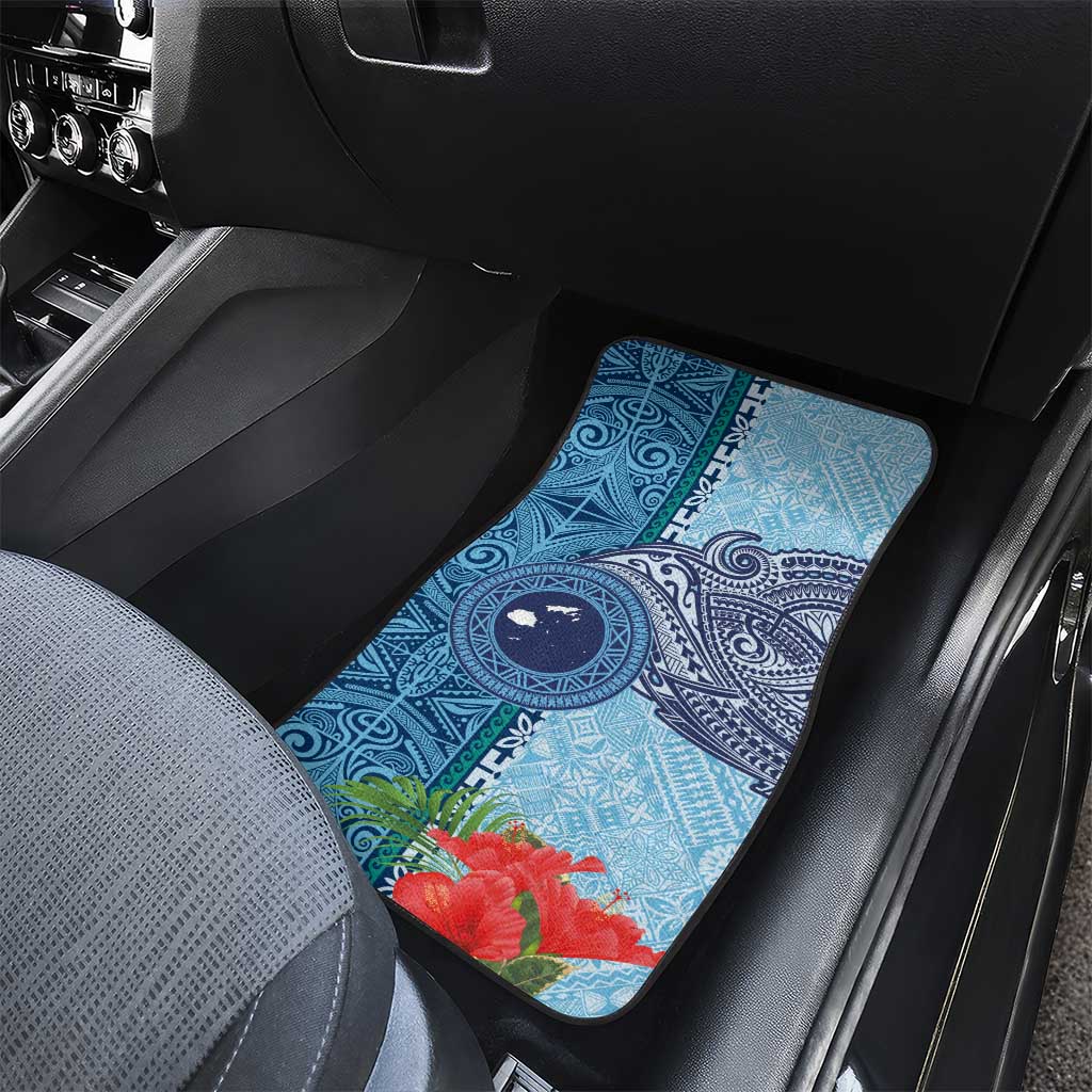 Fiji Day Car Mats Tapa Pattern and Hibiscus Flower LT03 - Polynesian Pride