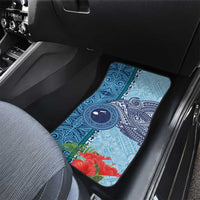 Fiji Day Car Mats Tapa Pattern and Hibiscus Flower LT03 - Polynesian Pride