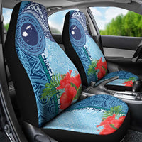 Fiji Day Car Seat Cover Tapa Pattern and Hibiscus Flower LT03 - Polynesian Pride