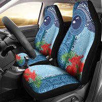 Fiji Day Car Seat Cover Tapa Pattern and Hibiscus Flower LT03 - Polynesian Pride