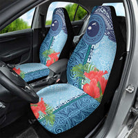 Fiji Day Car Seat Cover Tapa Pattern and Hibiscus Flower LT03 - Polynesian Pride
