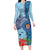 Fiji Day Family Matching Long Sleeve Bodycon Dress and Hawaiian Shirt Tapa Pattern and Hibiscus Flower