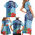 Fiji Day Family Matching Short Sleeve Bodycon Dress and Hawaiian Shirt Tapa Pattern and Hibiscus Flower