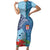 Fiji Day Family Matching Short Sleeve Bodycon Dress and Hawaiian Shirt Tapa Pattern and Hibiscus Flower