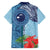 Fiji Day Hawaiian Shirt Tapa Pattern and Hibiscus Flower