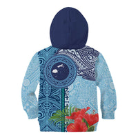 Fiji Day Kid Hoodie Tapa Pattern and Hibiscus Flower LT03 - Polynesian Pride