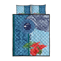 Fiji Day Quilt Bed Set Tapa Pattern and Hibiscus Flower LT03 - Polynesian Pride