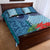 Fiji Day Quilt Bed Set Tapa Pattern and Hibiscus Flower