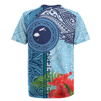 Fiji Day Rugby Jersey Tapa Pattern and Hibiscus Flower LT03 - Polynesian Pride