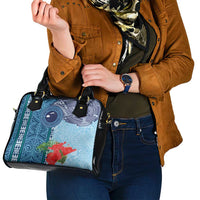 Fiji Day Shoulder Handbag Tapa Pattern and Hibiscus Flower LT03 - Polynesian Pride