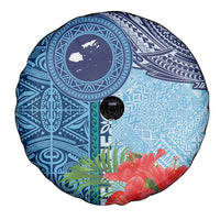 Fiji Day Spare Tire Cover Tapa Pattern and Hibiscus Flower LT03 - Polynesian Pride