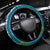 Fiji Day Steering Wheel Cover Tapa Pattern and Hibiscus Flower