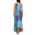 Fiji Day Tank Maxi Dress Tapa Pattern and Hibiscus Flower