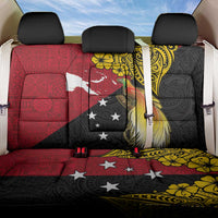 Papua New Guinea Independence Day Back Car Seat Cover Bird-of-Paradise with Map and Polynesian Pattern LT03 One Size Black - Polynesian Pride