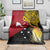 Papua New Guinea Independence Day Blanket Bird-of-Paradise with Map and Polynesian Pattern