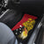 Papua New Guinea Independence Day Car Mats Bird-of-Paradise with Map and Polynesian Pattern