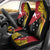 Papua New Guinea Independence Day Car Seat Cover Bird-of-Paradise with Map and Polynesian Pattern