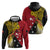 Papua New Guinea Independence Day Hoodie Bird-of-Paradise with Map and Polynesian Pattern