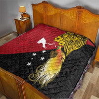 Papua New Guinea Independence Day Quilt Bird-of-Paradise with Map and Polynesian Pattern LT03 - Polynesian Pride