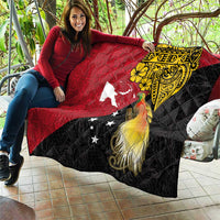 Papua New Guinea Independence Day Quilt Bird-of-Paradise with Map and Polynesian Pattern LT03 - Polynesian Pride