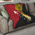 Papua New Guinea Independence Day Quilt Bird-of-Paradise with Map and Polynesian Pattern