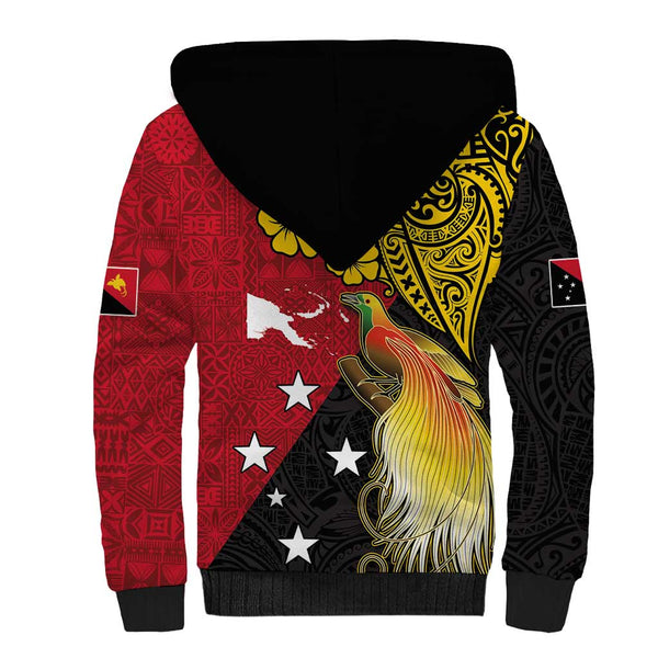 Papua New Guinea Independence Day Sherpa Hoodie Bird-of-Paradise with ...