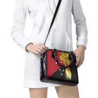 Papua New Guinea Independence Day Shoulder Handbag Bird-of-Paradise with Map and Polynesian Pattern LT03 - Polynesian Pride