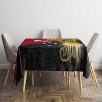 Papua New Guinea Independence Day Tablecloth Bird-of-Paradise with Map and Polynesian Pattern LT03 - Polynesian Pride