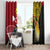 Papua New Guinea Independence Day Window Curtain Bird-of-Paradise with Map and Polynesian Pattern