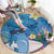 Aloha Hawaiian Monk Seal Round Carpet Polynesian Tattoo The Ocean and Undersea Vibe