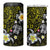 Hawaiian Turtle and Plumeria 4 in 1 Can Cooler Tumbler Polynesian Tattoo and Tribal Elements Pattern Yellow Color