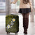 Hawaiian Turtle and Plumeria Luggage Cover Polynesian Tattoo and Tribal Elements Pattern Yellow Color