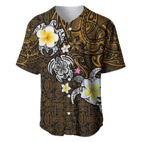 Hawaiian Turtle and Plumeria Baseball Jersey Polynesian Tattoo and Tribal Elements Pattern Orange Color LT03 Orange - Polynesian Pride