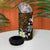 Hawaiian Turtle and Plumeria 4 in 1 Can Cooler Tumbler Polynesian Tattoo and Tribal Elements Pattern Orange Color